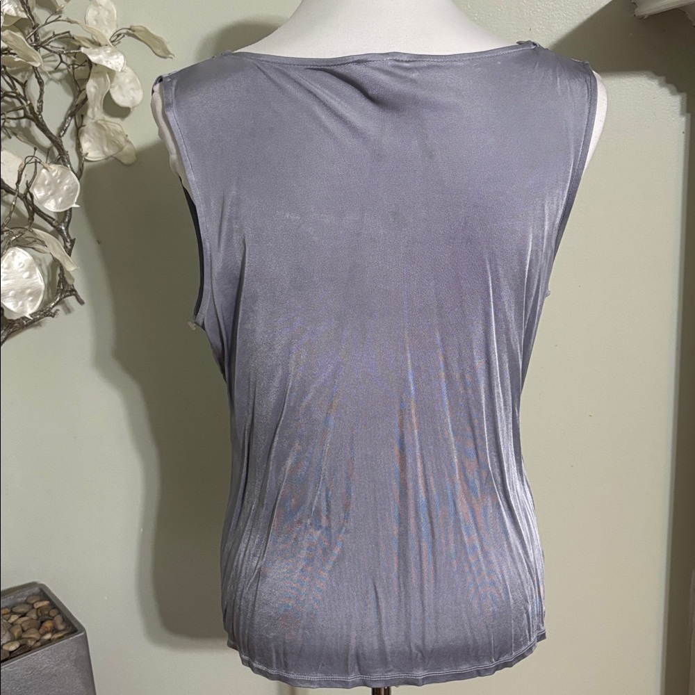 Ann Taylor Silver Drape Sleeveless Blouse - Picture 4 of 4